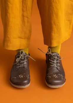 Outlet Gudrun Sjödén Schuhe „Freja“ aus Nappaleder maulbeere