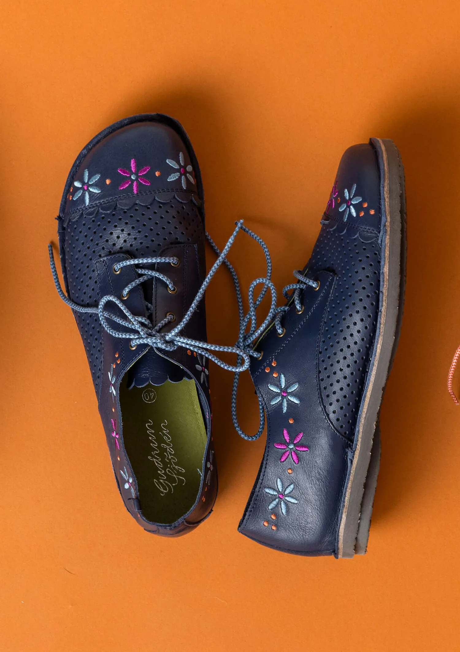 Fashion Gudrun Sjödén Schuhe „Freja“ aus Nappaleder dunkelindigo