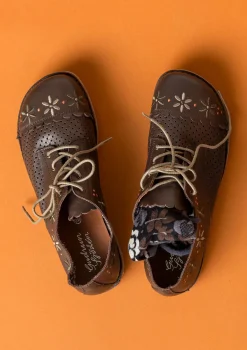 Shop Gudrun Sjödén Schuhe „Freja“ aus Nappaleder maulbeere