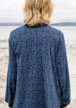 Clearance Gudrun Sjödén Shirt „Aurora“ aus Bio-Baumwolle/Modal/Elasthan dunkelaubergine
