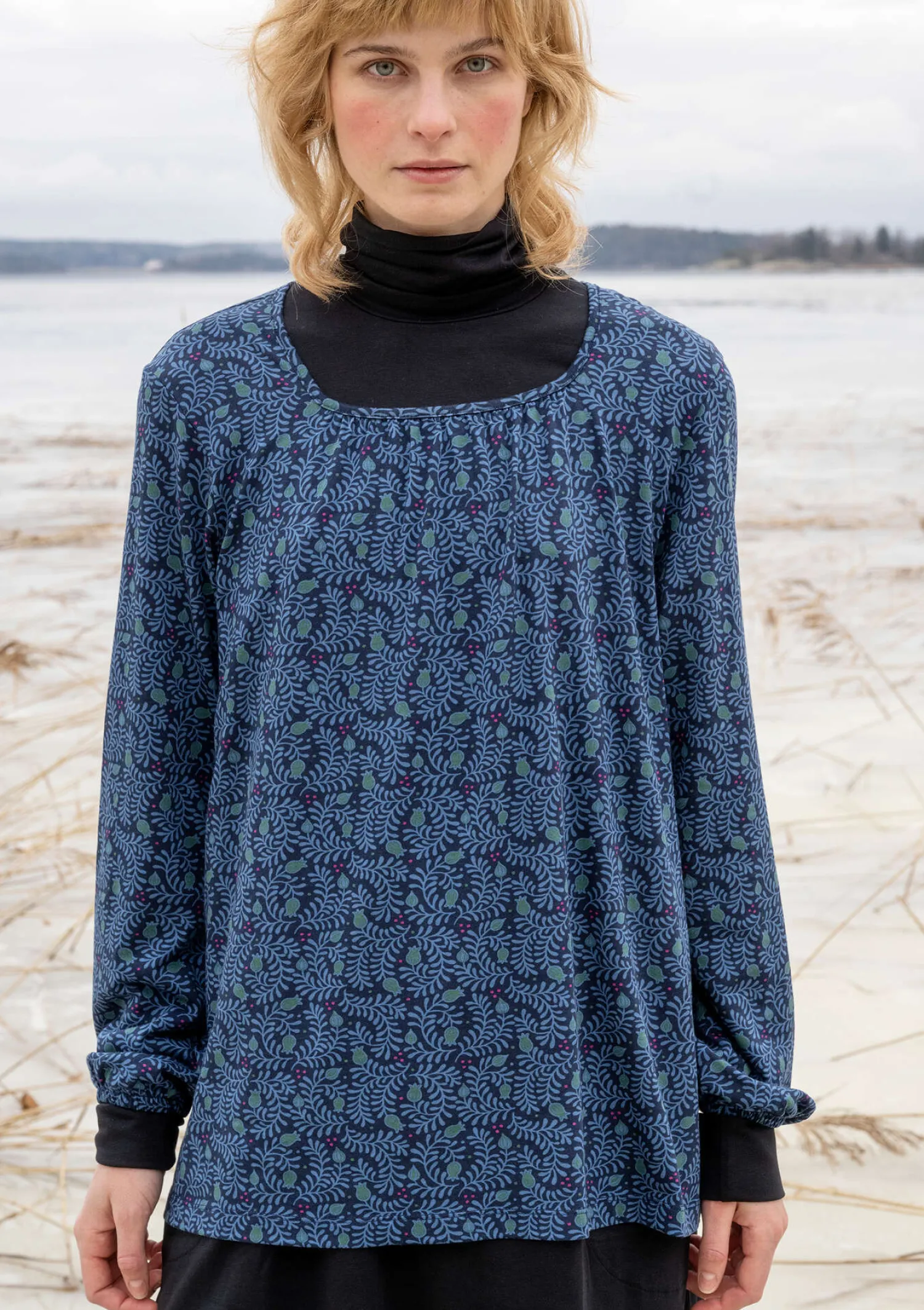 Best Gudrun Sjödén Shirt „Aurora“ aus Bio-Baumwolle/Modal/Elasthan pfauengrün