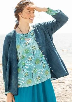 Discount Gudrun Sjödén Shirt „Bhumika“ aus Bio-Baumwolle/Modal blauhäher