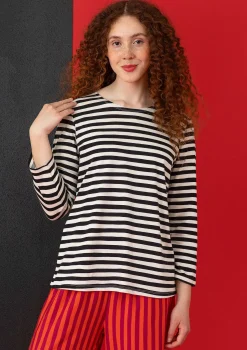 Store Gudrun Sjödén Shirt „Mika“ aus Bio-Baumwolle/Modal schwarz-feder