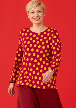 Cheap Gudrun Sjödén Shirt „Mika“ aus Bio-Baumwolle/Modal alpenveilchen/sonnengelb
