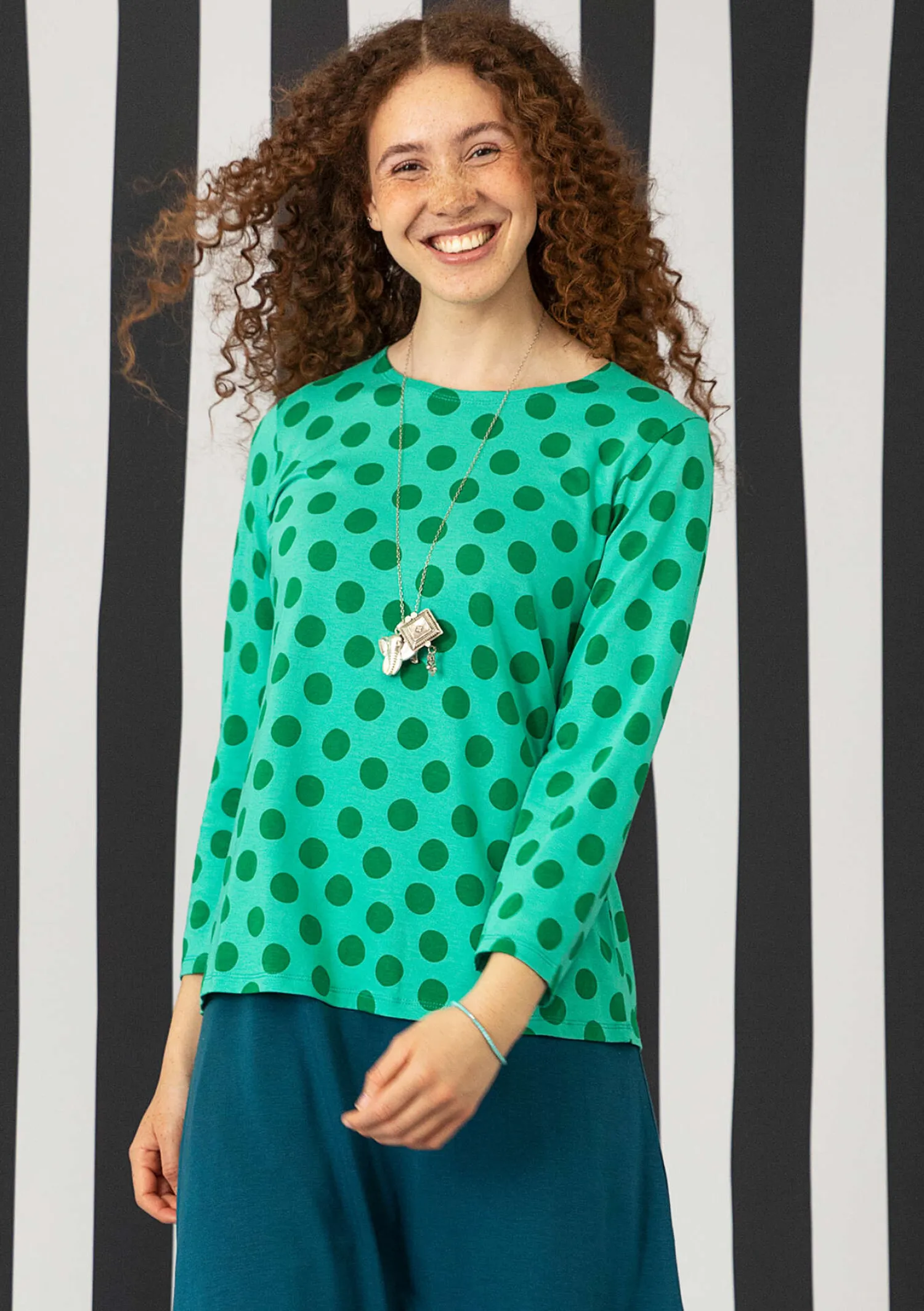 Best Sale Gudrun Sjödén Shirt „Mika“ aus Bio-Baumwolle/Modal pfingstrose