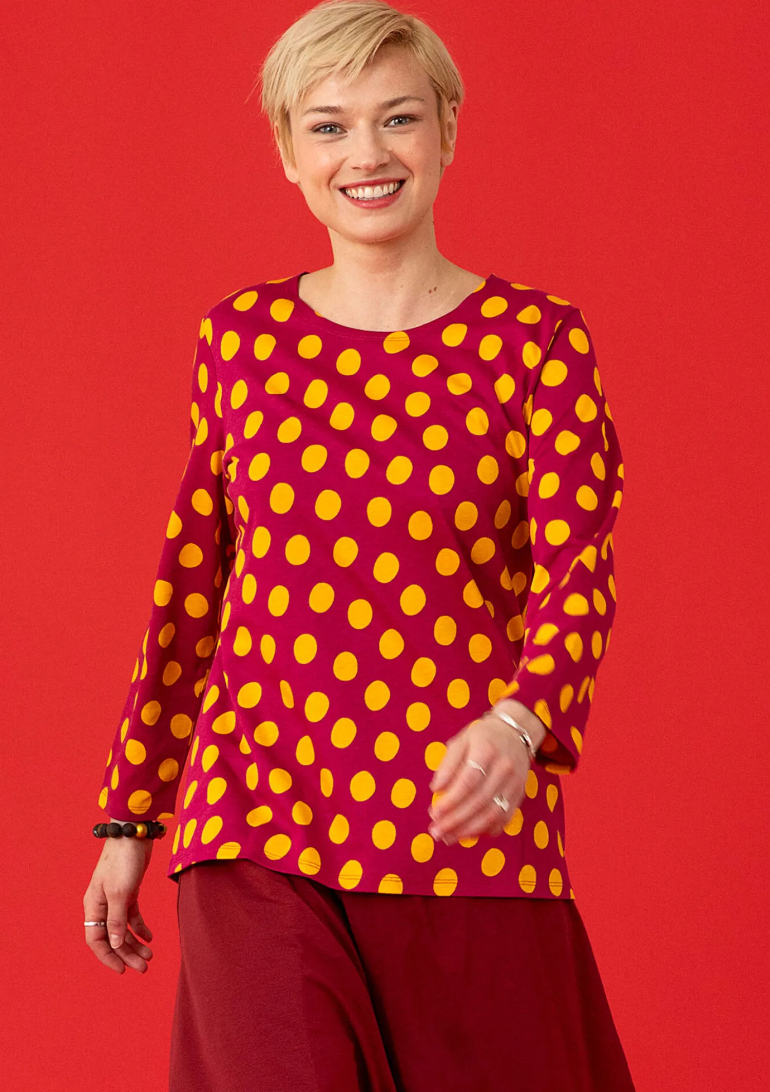 Fashion Gudrun Sjödén Shirt „Mika“ aus Bio-Baumwolle/Modal basilikum-hellorientgrün