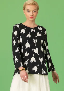 Best Gudrun Sjödén Shirt „Mika“ aus Bio-Baumwolle/Modal lavarot-alpenveilchen