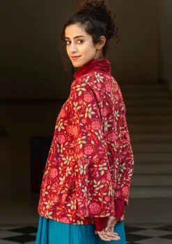 Outlet Gudrun Sjödén Shirt „Nyponros“ aus Bio-Baumwolle/Modal achatrot
