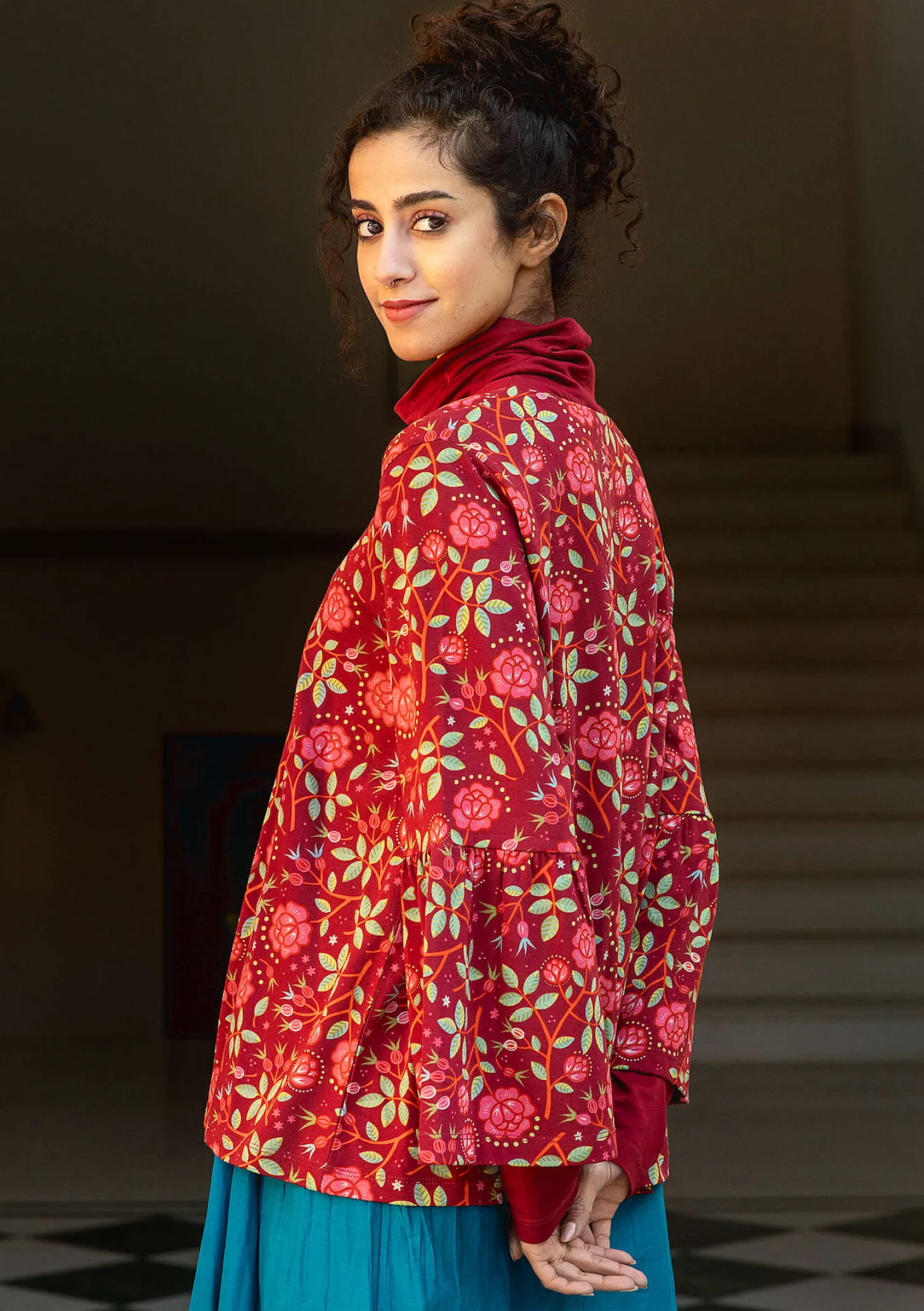 Best Gudrun Sjödén Shirt „Nyponros“ aus Bio-Baumwolle/Modal indigo