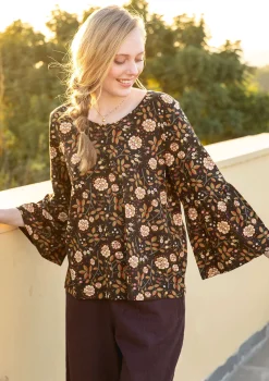 Best Gudrun Sjödén Shirt „Nyponros“ aus Bio-Baumwolle/Modal indigo