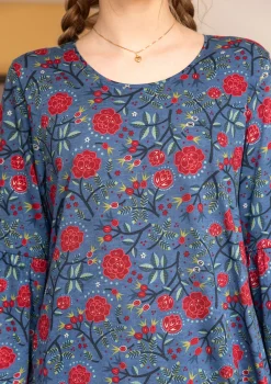 Flash Sale Gudrun Sjödén Shirt „Nyponros“ aus Bio-Baumwolle/Modal cassis