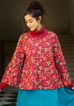 Outlet Gudrun Sjödén Shirt „Nyponros“ aus Bio-Baumwolle/Modal indigo
