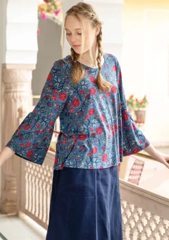 Flash Sale Gudrun Sjödén Shirt „Nyponros“ aus Bio-Baumwolle/Modal indigo
