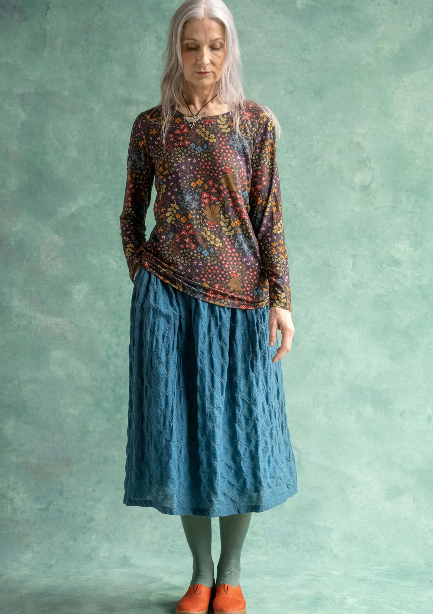 Outlet Gudrun Sjödén Shirt „Ylfa“ aus Lyocell/Elasthan grafit