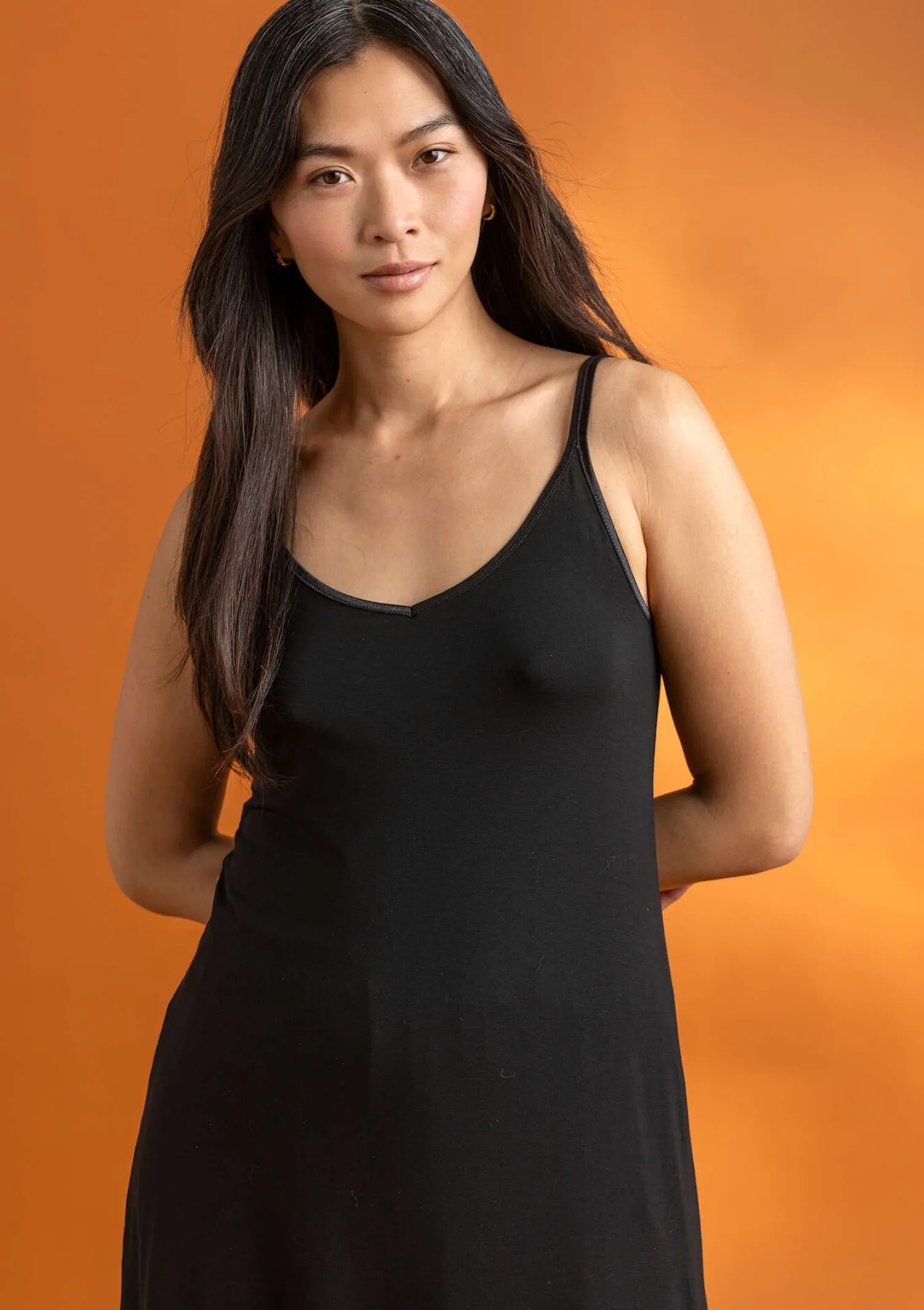 Fashion Gudrun Sjödén Slipkleid aus Lyocell/Elasthan schwarz