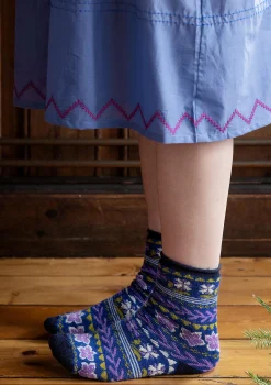 Best Gudrun Sjödén Socken „Twinkle“ aus Wollfrottee tomate