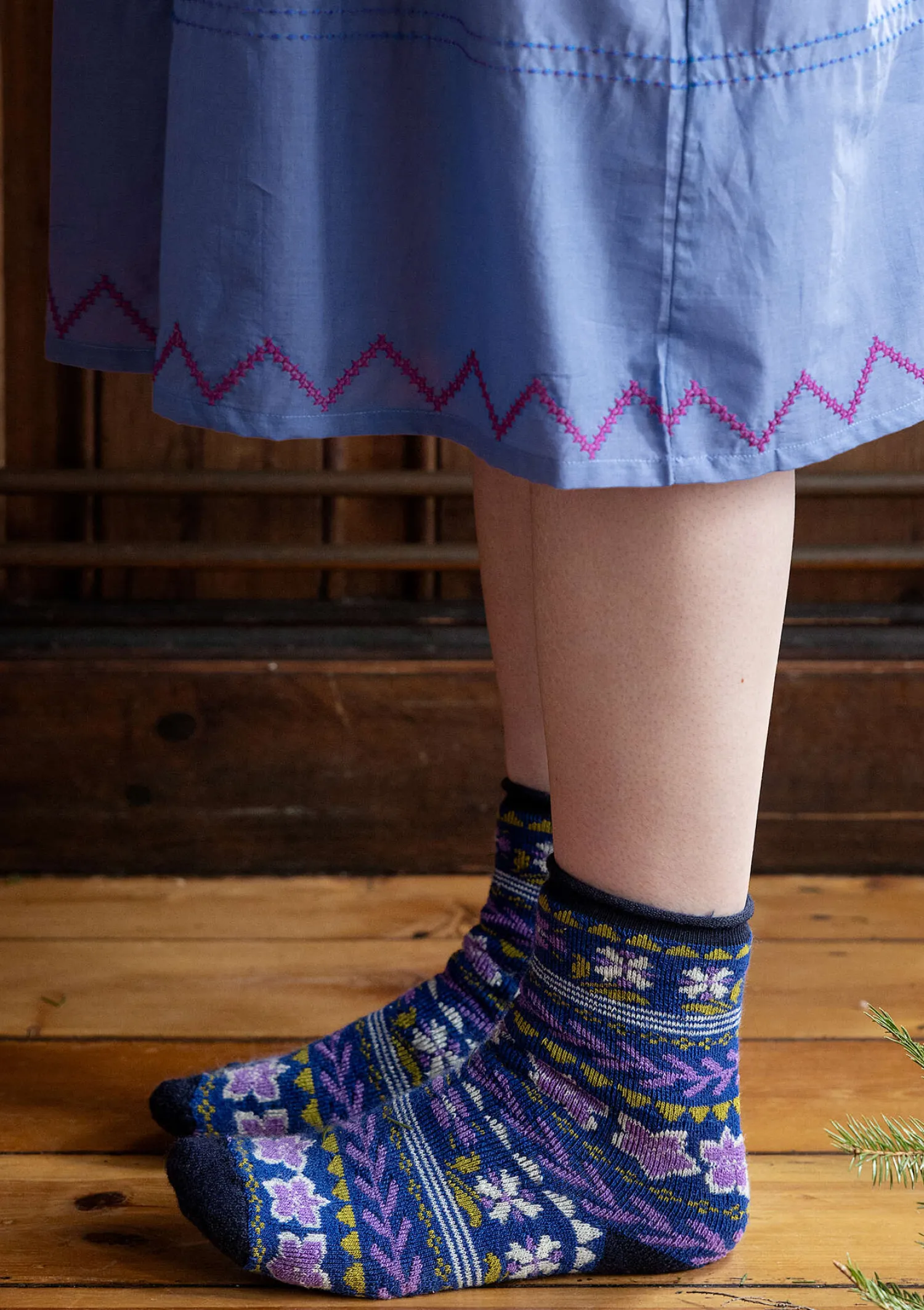 Outlet Gudrun Sjödén Socken „Twinkle“ aus Wollfrottee schwarz