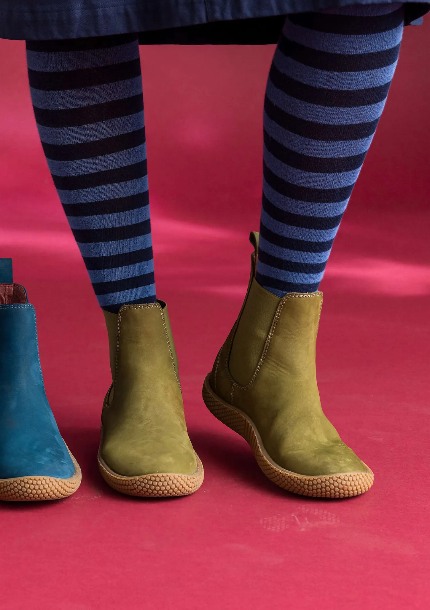 Online Gudrun Sjödén Stiefeletten aus Nubukleder moosgrün