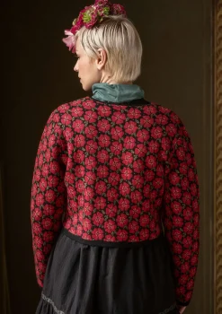 Clearance Gudrun Sjödén Strickjacke „Anemone“ aus Bio-Wolle schwarz