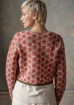 Best Gudrun Sjödén Strickjacke „Anemone“ aus Bio-Wolle moosbeere