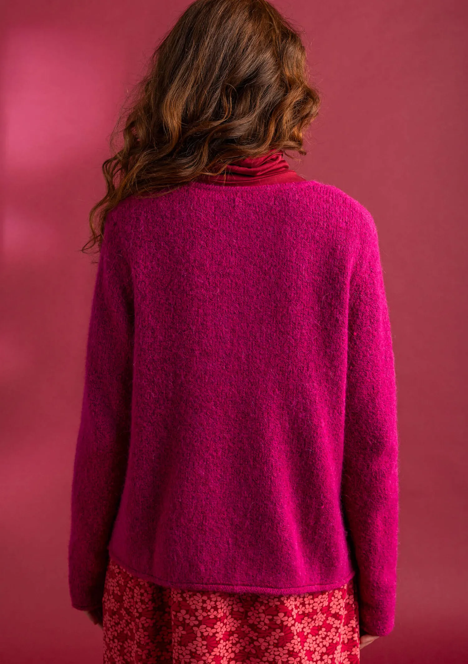Best Sale Gudrun Sjödén Strickjacke aus Alpakagemisch alpenveilchen-melange