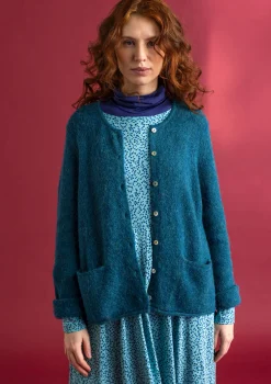Best Sale Gudrun Sjödén Strickjacke aus Alpakagemisch alpenveilchen-melange
