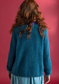 Best Sale Gudrun Sjödén Strickjacke aus Alpakagemisch alpenveilchen-melange