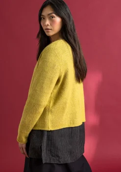 Best Sale Gudrun Sjödén Strickjacke aus Alpakagemisch alpenveilchen-melange