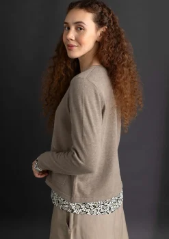 Best Gudrun Sjödén Strickjacke aus Bio-/Recycling-Baumwolle dunkelgrün