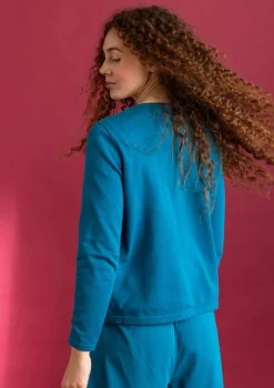 Best Gudrun Sjödén Strickjacke aus Bio-/Recycling-Baumwolle dunkelgrün