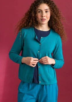 Sale Gudrun Sjödén Strickjacke aus Bio-/Recycling-Baumwolle schwarz