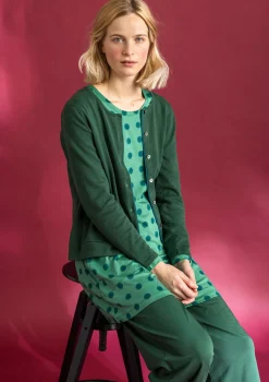 Store Gudrun Sjödén Strickjacke aus Bio-/Recycling-Baumwolle dunkelgrün