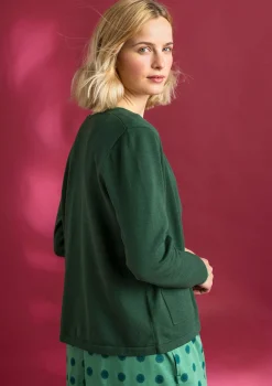 Store Gudrun Sjödén Strickjacke aus Bio-/Recycling-Baumwolle dunkelgrün
