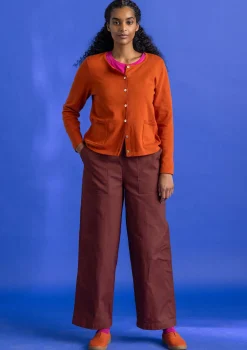 Outlet Gudrun Sjödén Strickjacke aus Bio-/Recycling-Baumwolle granatapfel