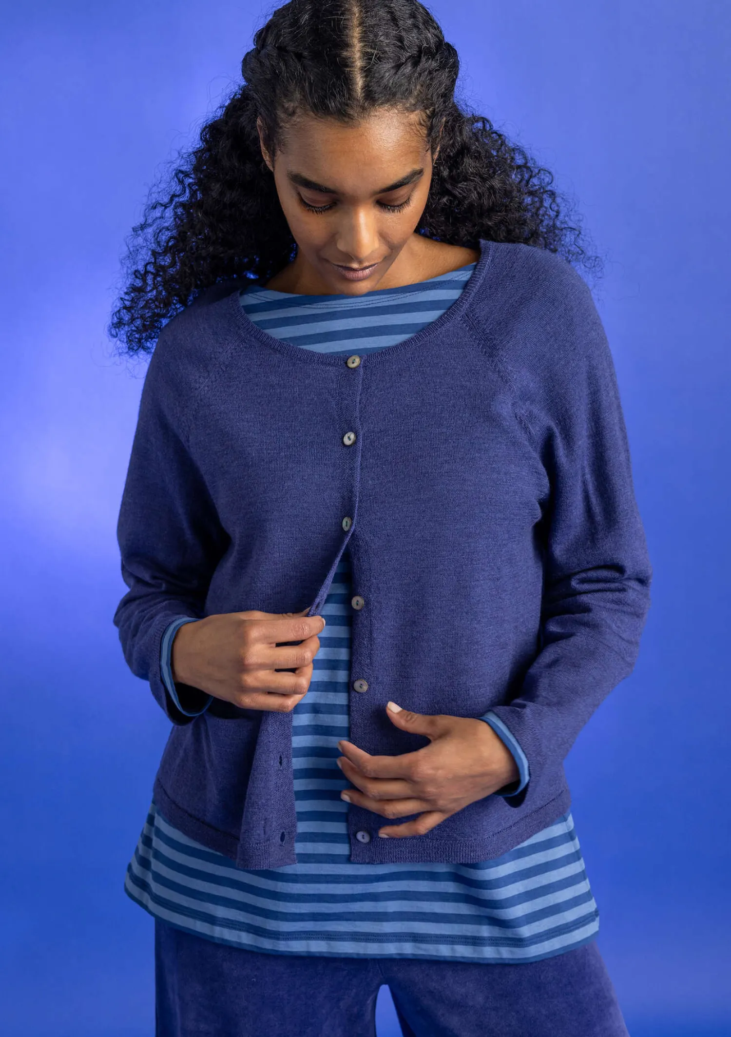 Fashion Gudrun Sjödén Strickjacke aus Bio-Wolle malachit
