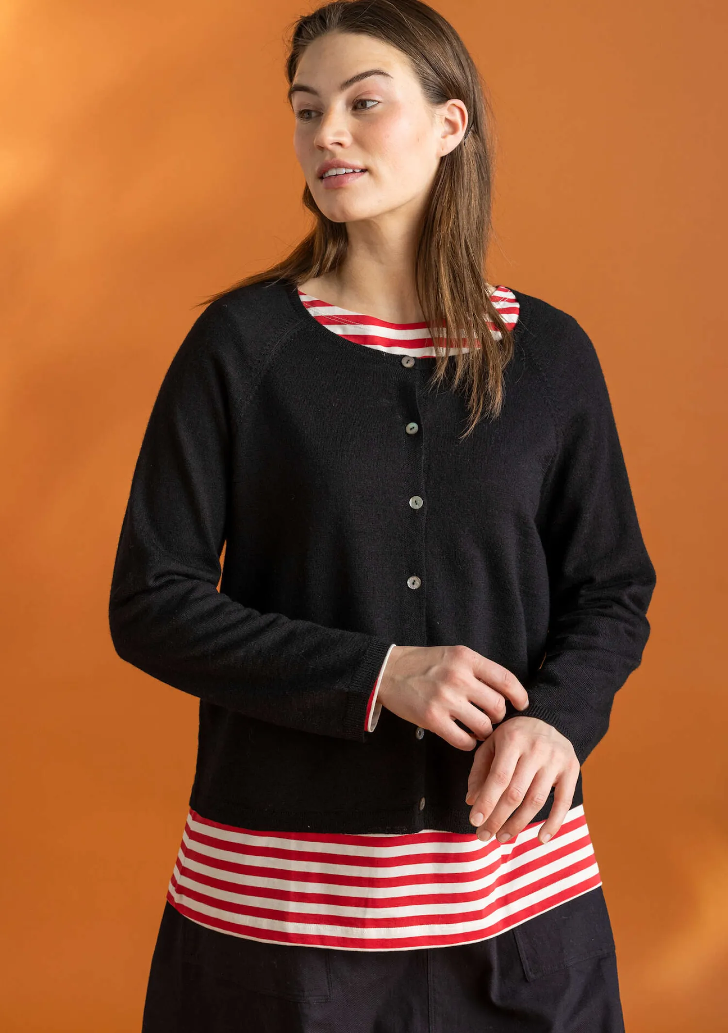 Outlet Gudrun Sjödén Strickjacke aus Bio-Wolle veilchen