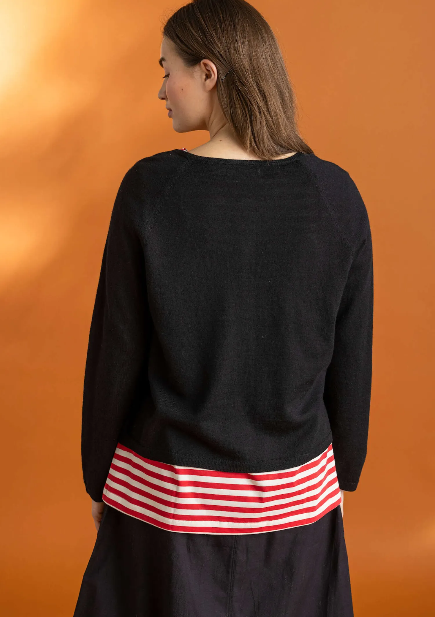 Cheap Gudrun Sjödén Strickjacke aus Bio-Wolle schwarz