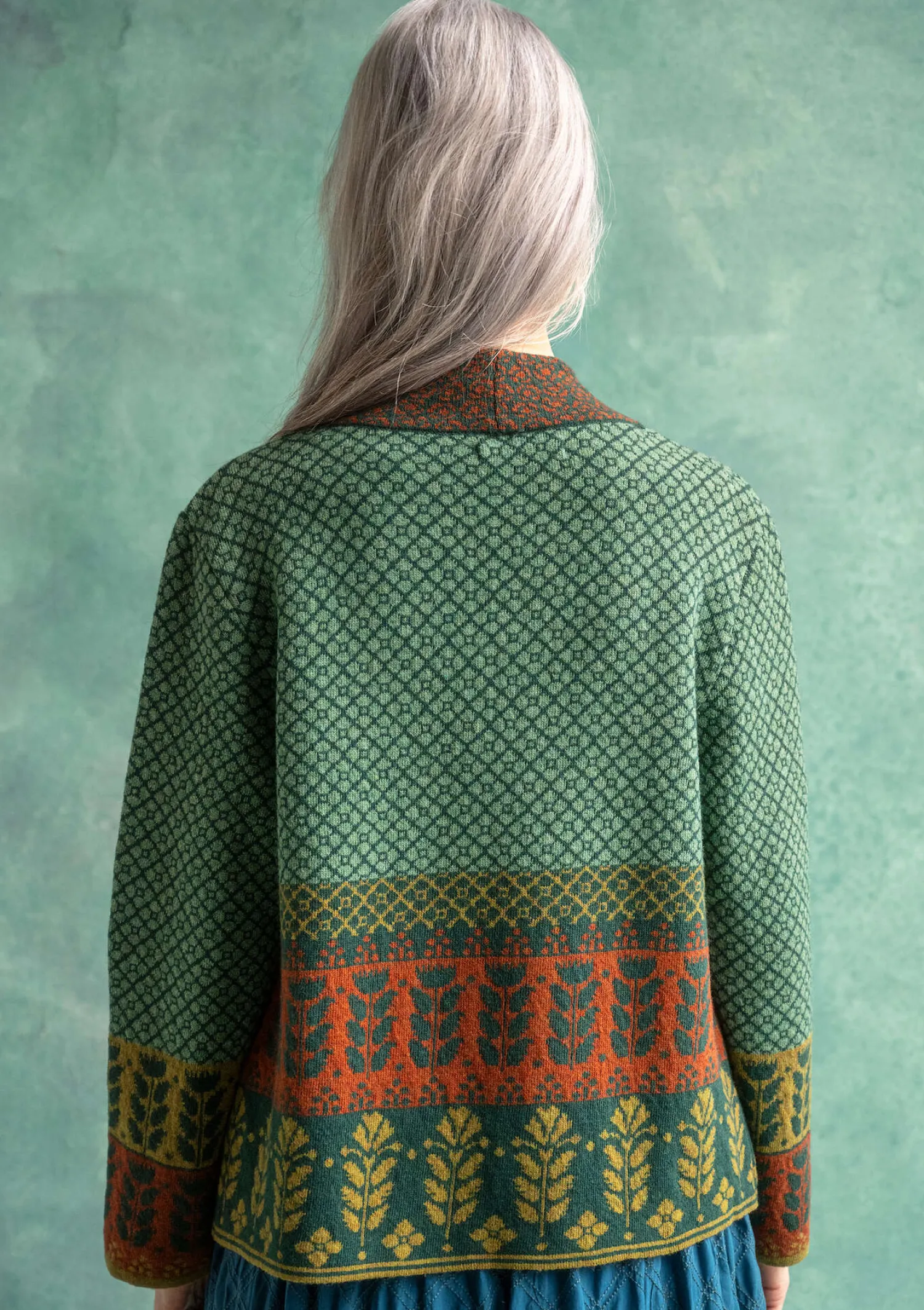 Best Sale Gudrun Sjödén Strickjacke „Edda“ aus Recycling-Wollgemisch dunkelaschgrau-melange