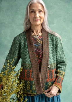 Discount Gudrun Sjödén Strickjacke „Edda“ aus Recycling-Wollgemisch dunkelaschgrau-melange