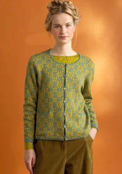 Store Gudrun Sjödén Strickjacke „Freja“ aus Bio-/Recycling-Baumwolle schwarz