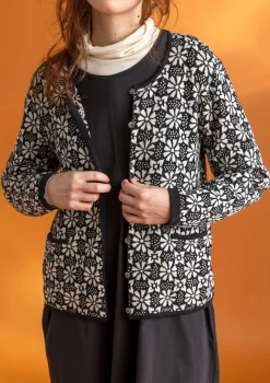 Cheap Gudrun Sjödén Strickjacke „Freja“ aus Bio-/Recycling-Baumwolle schwarz
