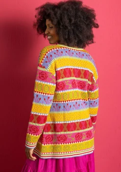 Best Gudrun Sjödén Strickjacke „Klara“ aus Bio-/Recycling-Baumwolle rapsfeld