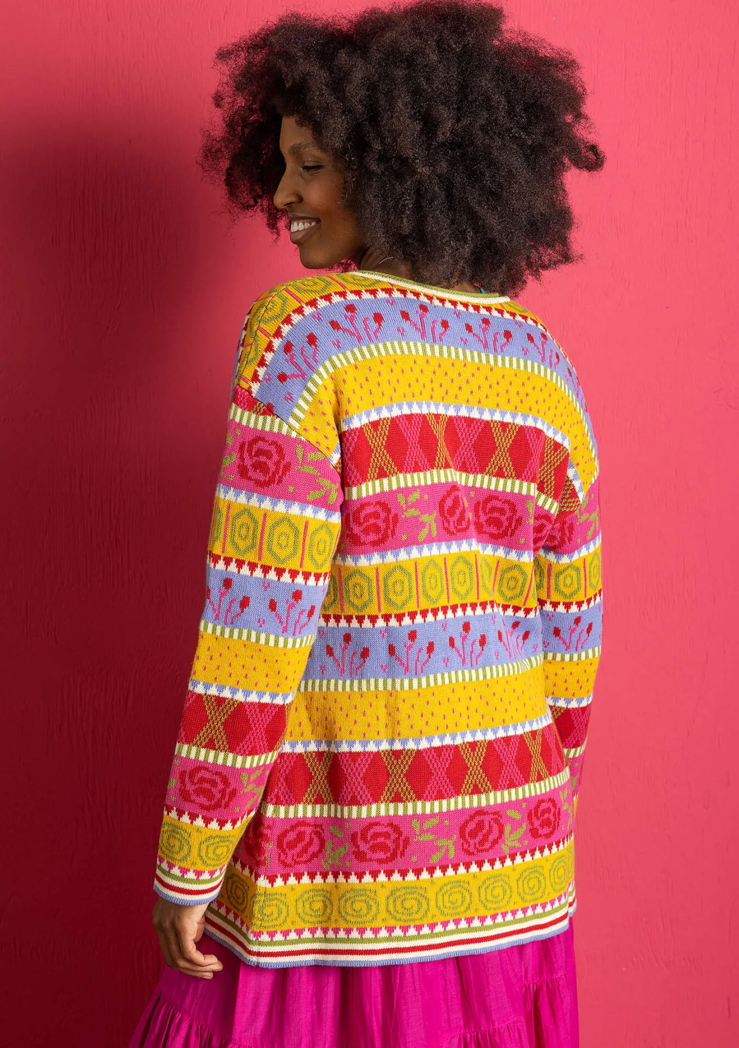 Best Gudrun Sjödén Strickjacke „Klara“ aus Bio-/Recycling-Baumwolle rapsfeld