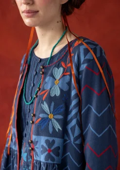 New Gudrun Sjödén Strickjacke „Maria“ aus Bio-/Recycling-Baumwolle ocker