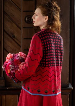Clearance Gudrun Sjödén Strickjacke „Maria“ aus Bio-/Recycling-Baumwolle indigo
