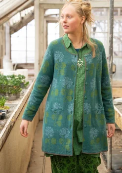 Online Gudrun Sjödén Strickjacke „Mårbacka“ aus Bio-/Recycling-Baumwolle flaschengrün