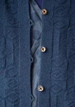 Hot Gudrun Sjödén Strickjacke „Nova“ aus Lammwolle indigo