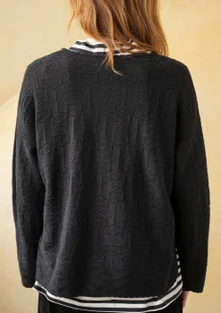 Best Gudrun Sjödén Strickjacke „Nova“ aus Lammwolle indigo