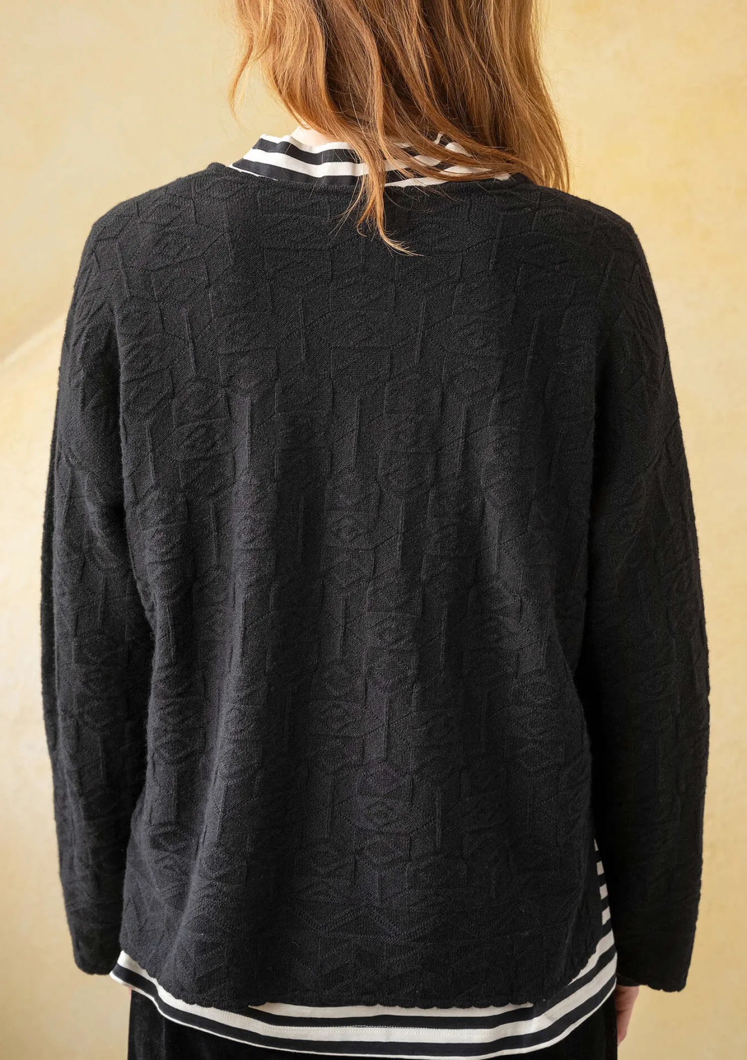 Cheap Gudrun Sjödén Strickjacke „Nova“ aus Lammwolle tomate-melange