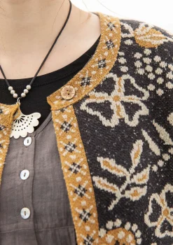 Best Gudrun Sjödén Strickjacke „Rashmi“ aus Bio-Baumwolle schwarzesKashish